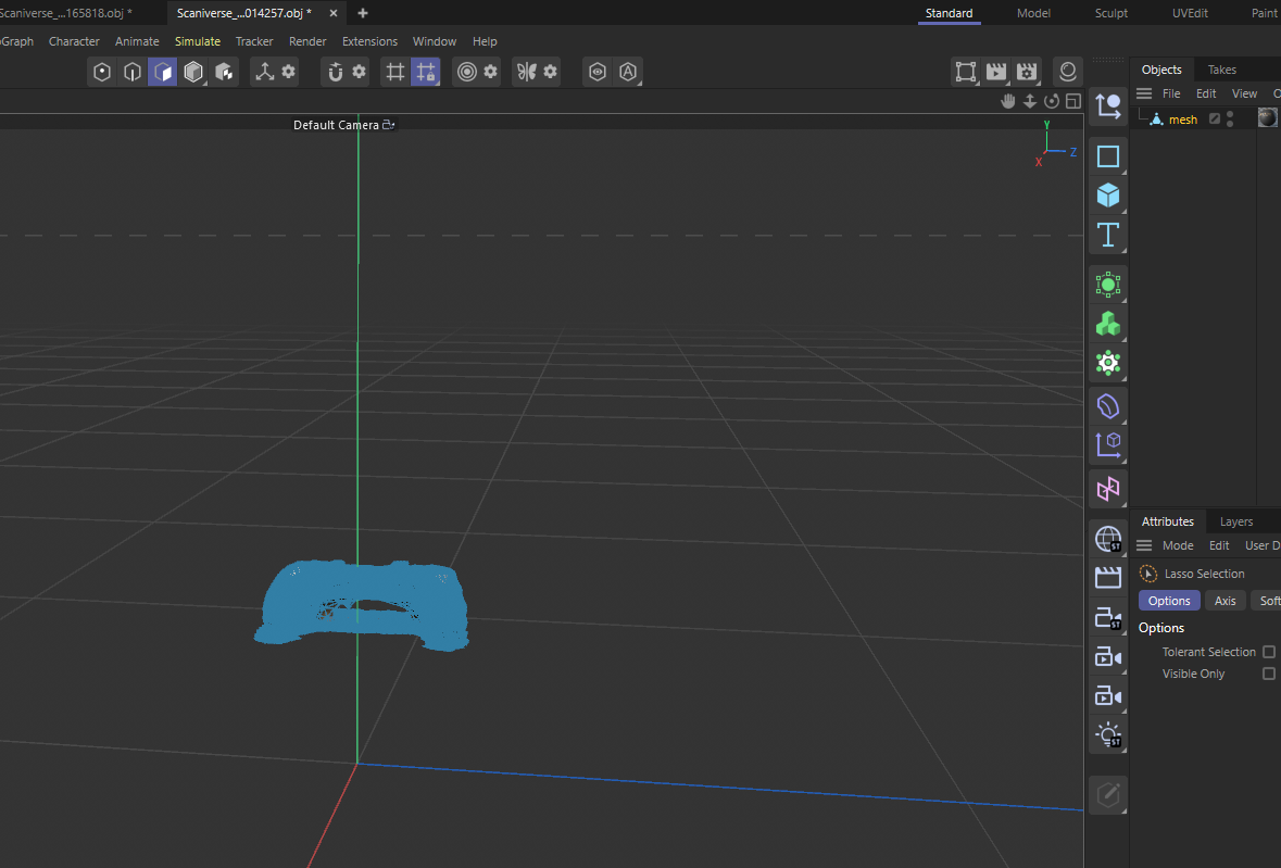 Activity 2 Scaniverse and Cinema 4D proccess work